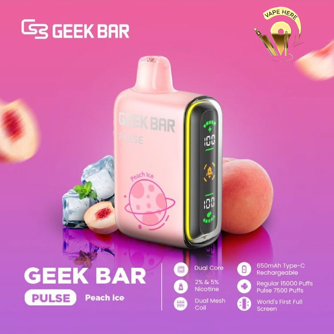 Geek Bar Pulse 15000 Puffs Disposable Vape Peach Ice UAE  Ajman