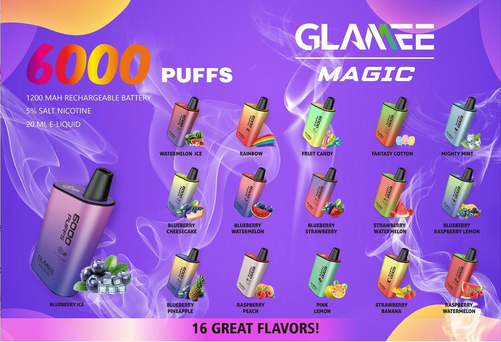 China Glamee Magic 6000-Puff Rechargeable Disposable Vape/Private