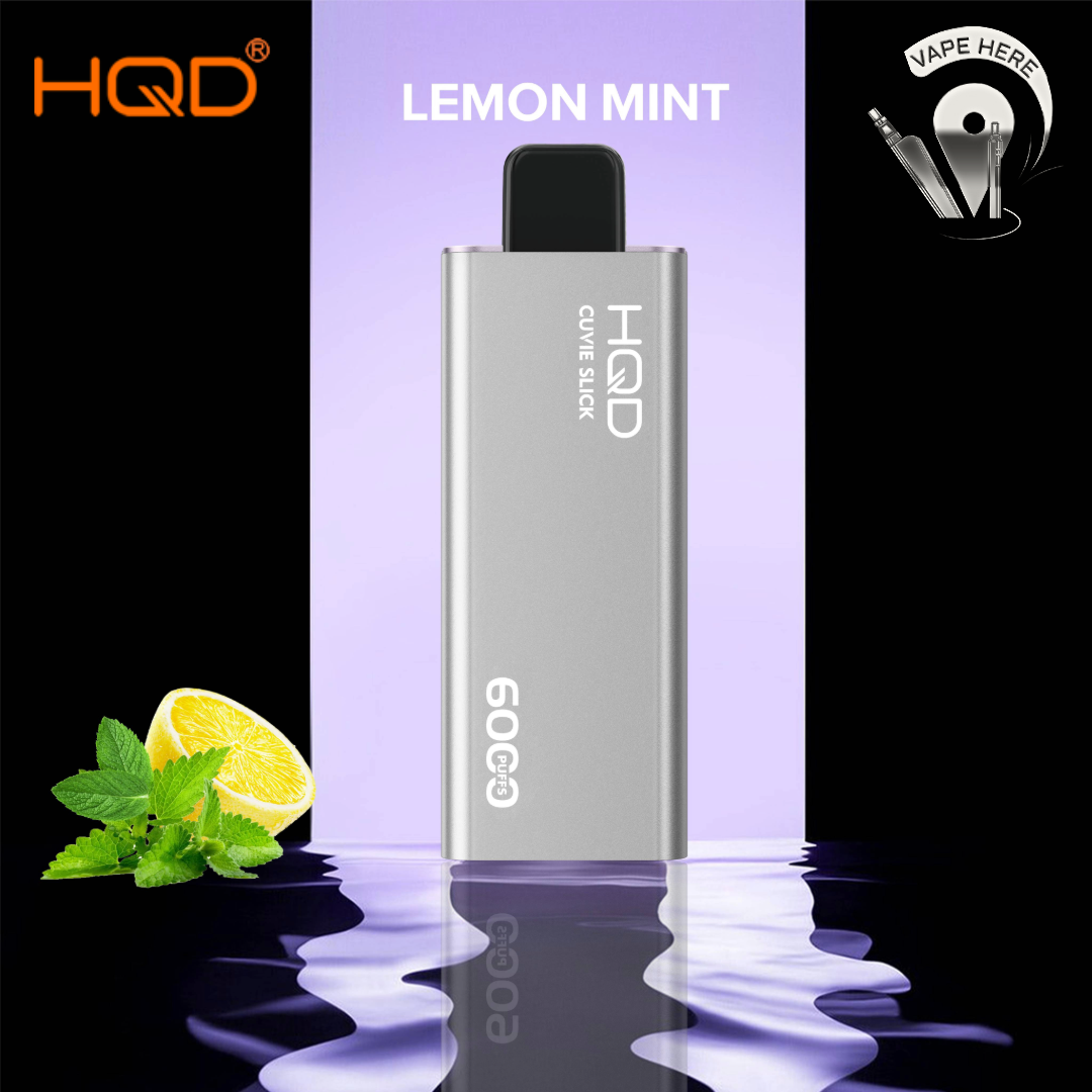 HQD CUVIE SLICK 6000 PUFFS DISPOSABLE VAPE Lemon Mint UAE Abu Dhabi