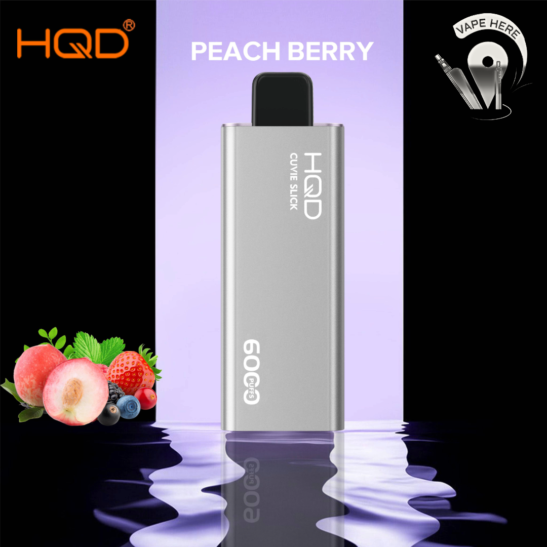 HQD CUVIE SLICK 6000 PUFFS DISPOSABLE VAPE Peach Berry UAE Dubai