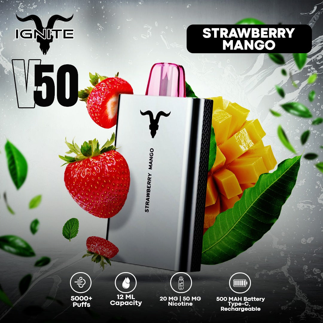 IGNITE V50 Disposable Vape mango strawberry