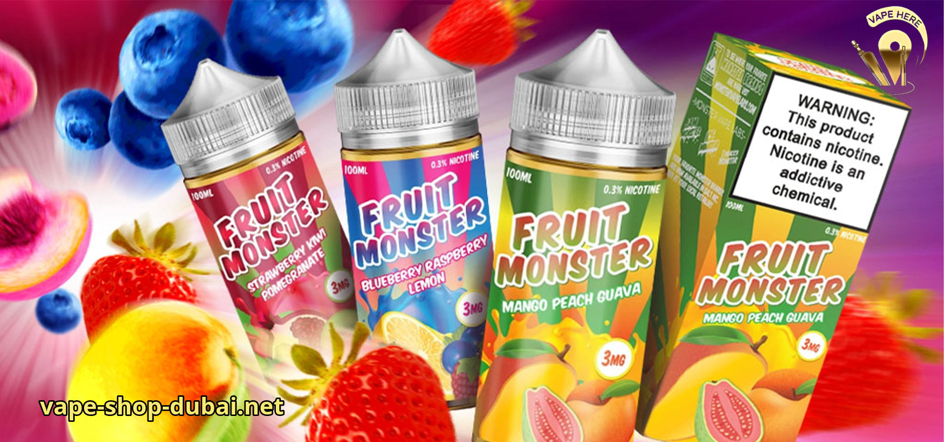 Jam Monster E-Liquids 6MG 100ml UAE Abu Dhabi