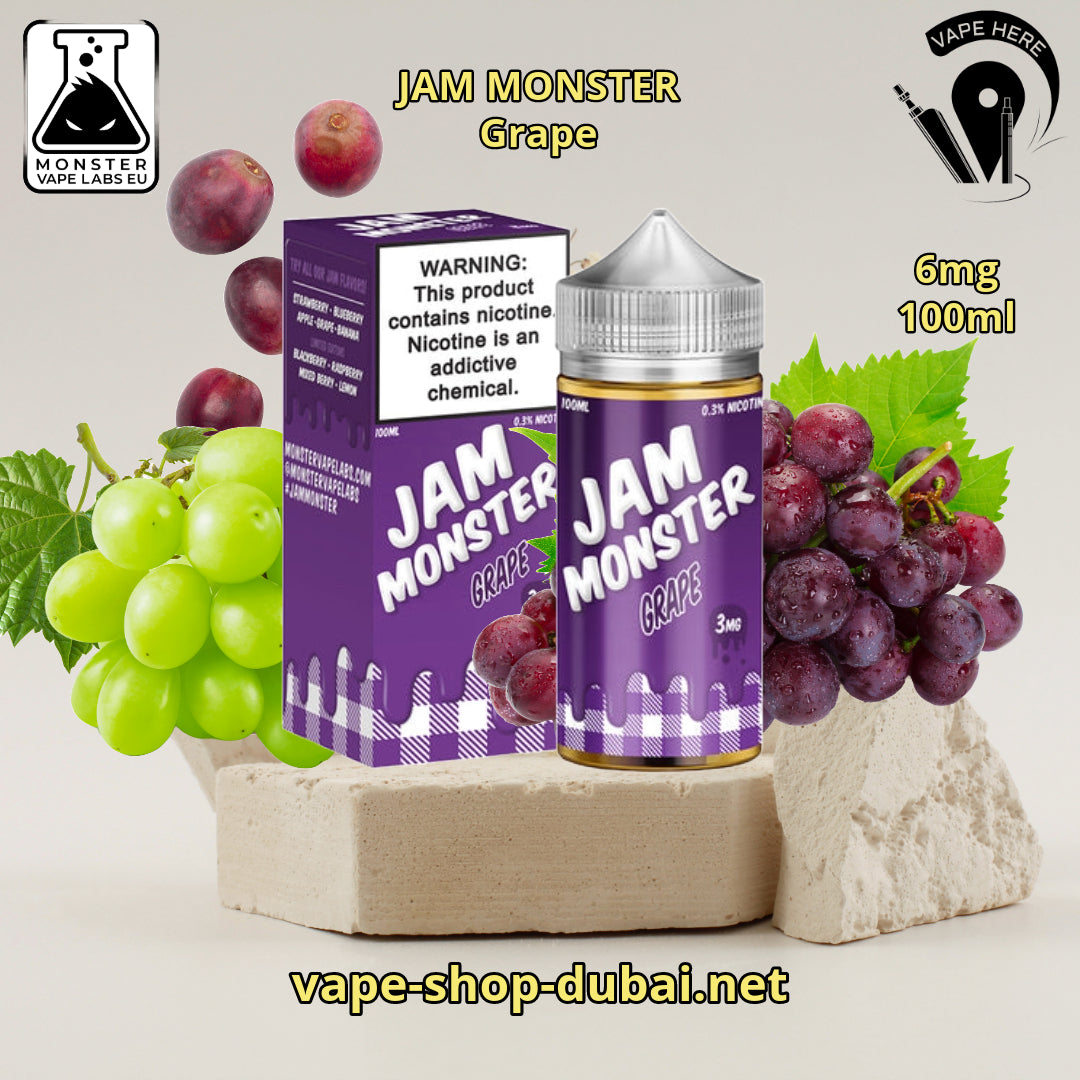 Jam Monster E-Liquids 6MG 100ml Grape UAE Sharjah