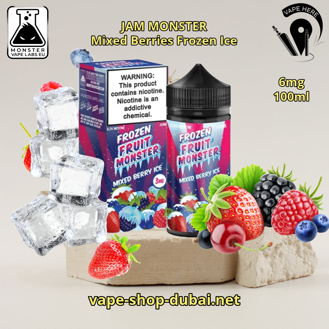 Jam Monster E-Liquids 6MG 100ml Mixed Berry Ice Frozen Fruit Monster UAE Fujairah