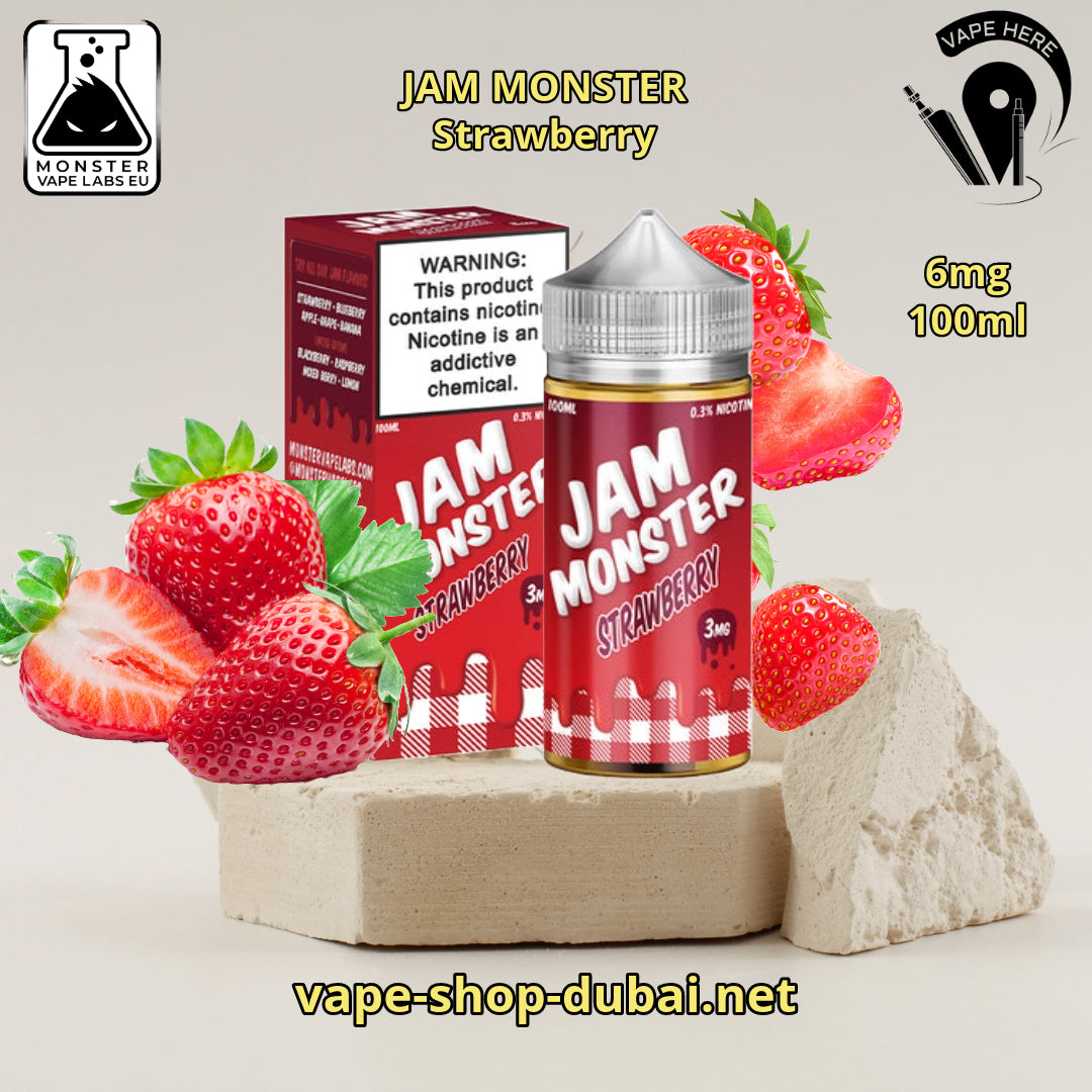 Jam Monster E-Liquids 6MG 100ml Strawberry UAE Ras Al Khaimah