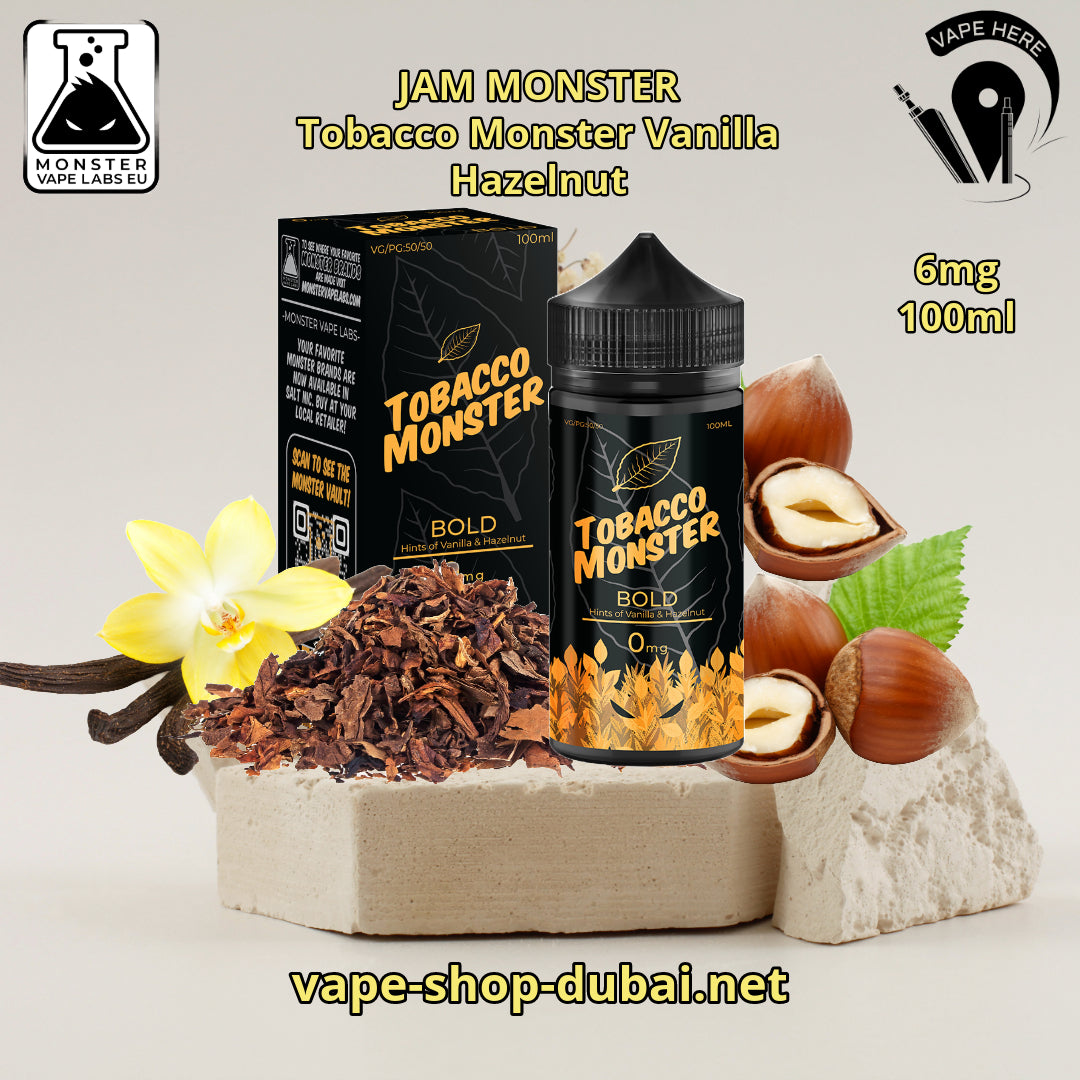 Jam Monster E-Liquids 6MG 100ml Tobacco Monster Vanilla Hazelnut UAE Ajman