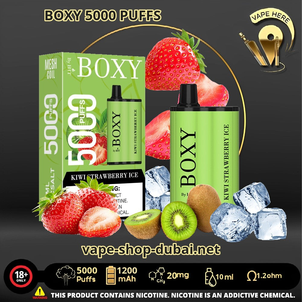 BOXY 5000 PUFFS DISPOSABLE VAPE kiwi Strawerry