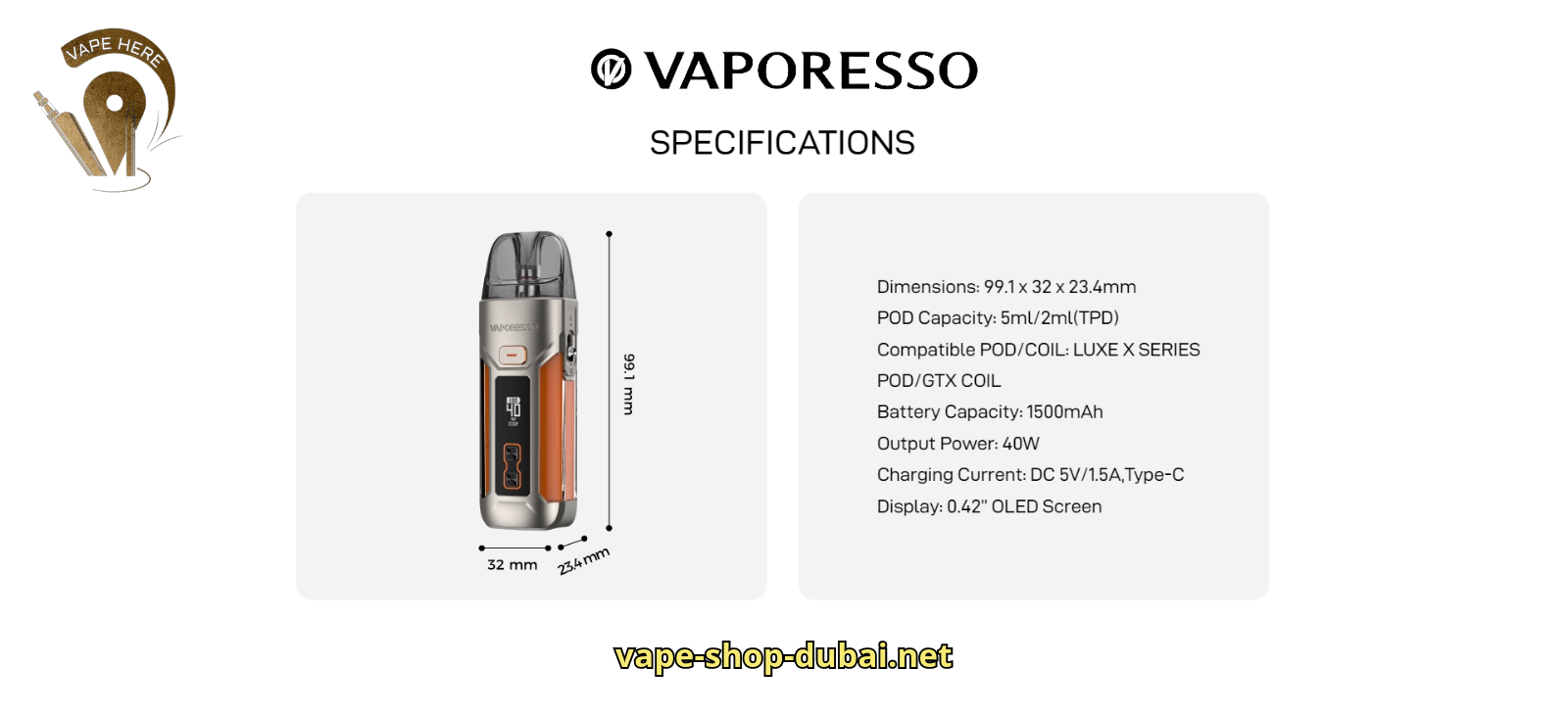 VAPORESSO LUXE X PRO 40W POD MOD