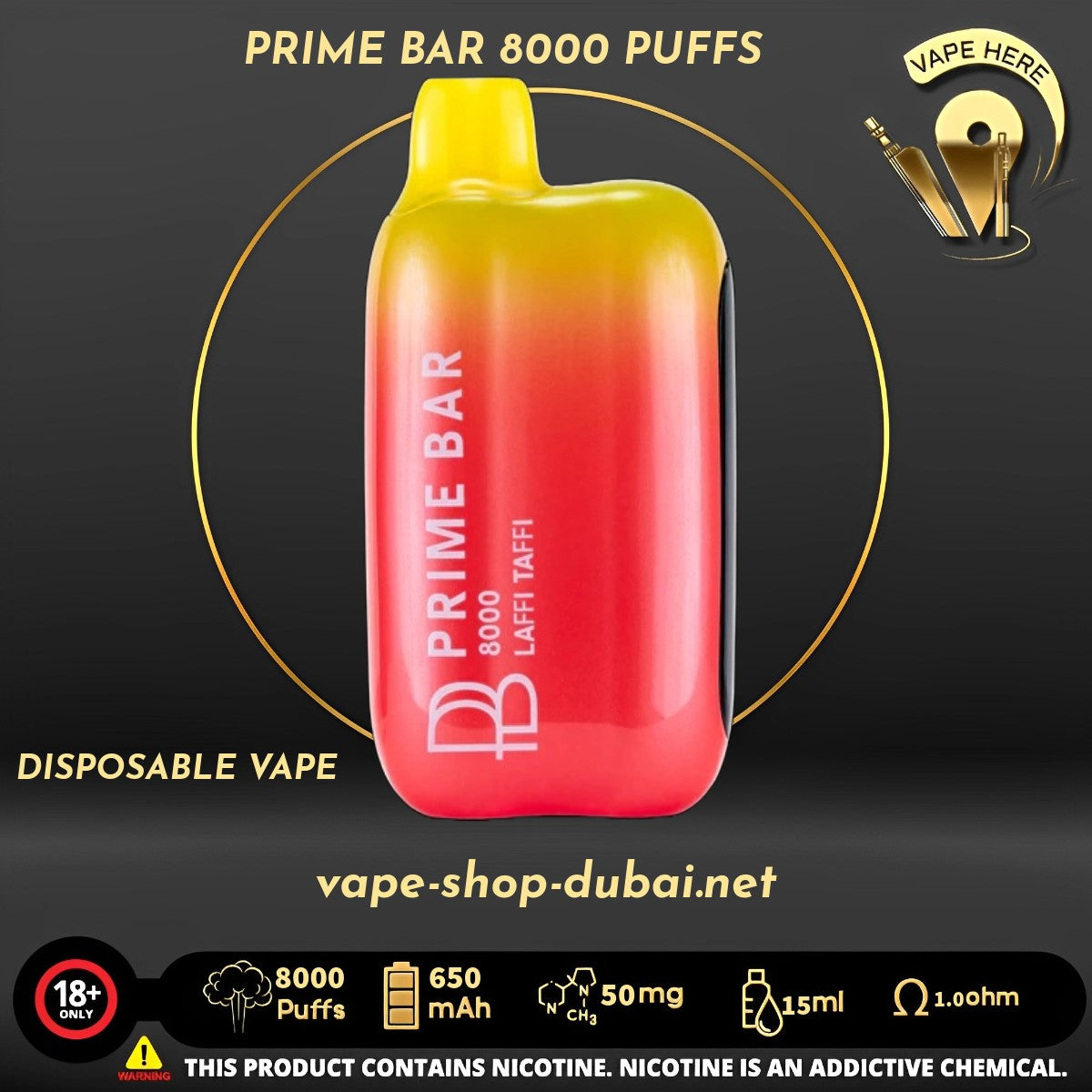 PRIME BAR 8000 PUFFS 50MG DISPOSABLE VAPE UAE Dubai