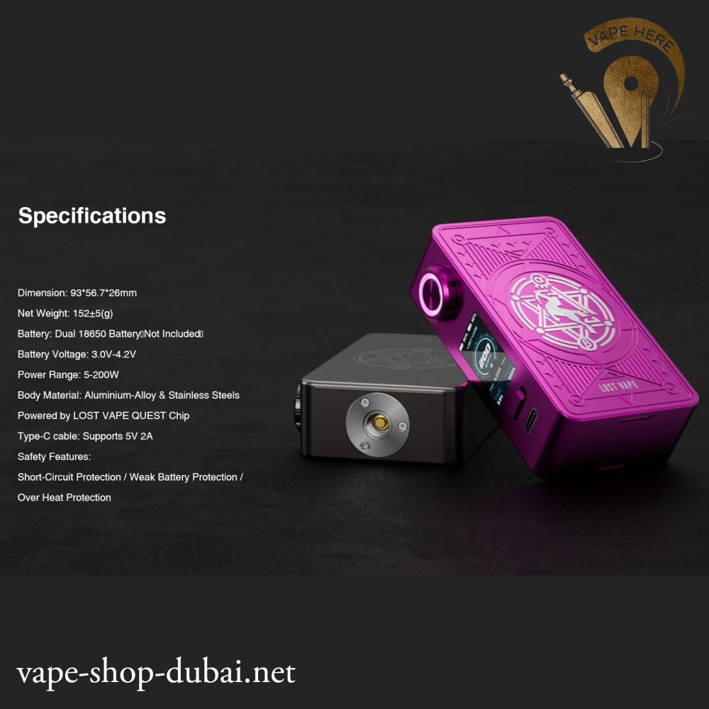 LOST VAPE CENTAURUS M200 200W BOX MOD UAE Vape Here Store