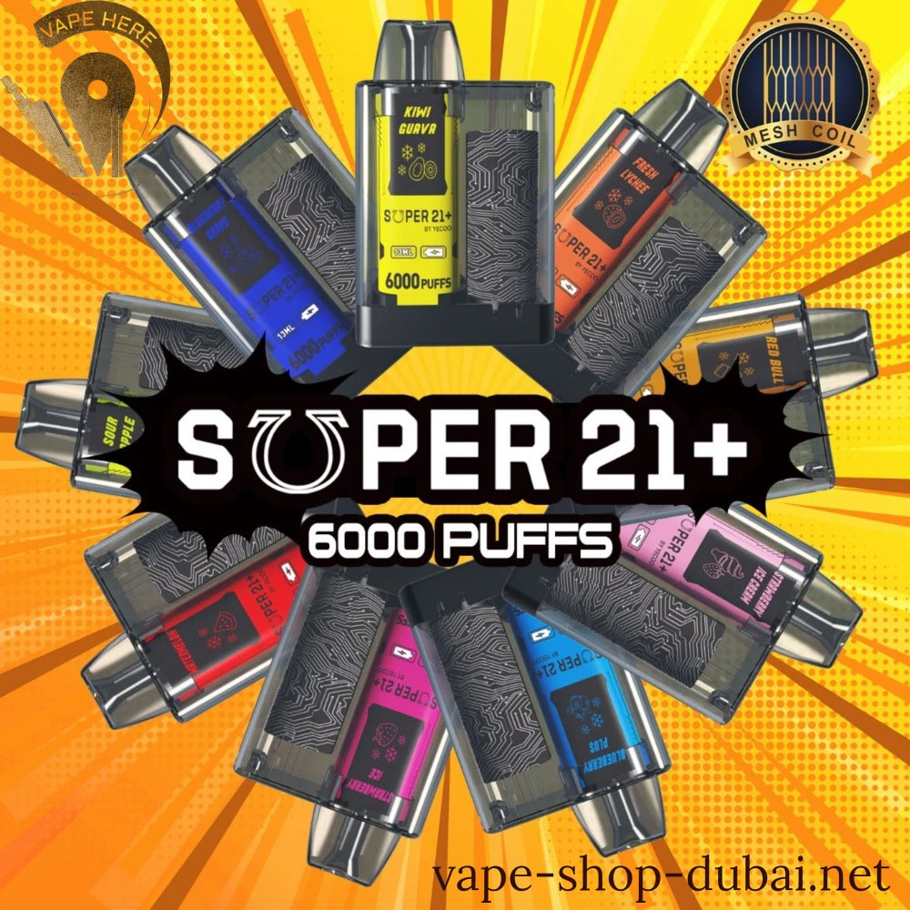 SUPER 21+ 6000 Puffs Disposable vape UAE Vape Shop RAK Ajman