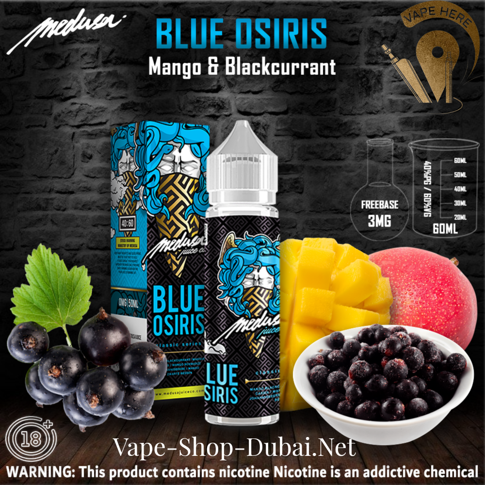 MEDUSA JUICE BLUE OSIRIS 60ML E-liquids CLASSIC SERIES UAE DUBAI