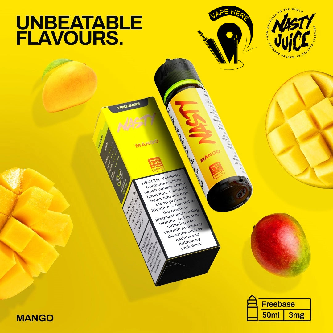 Nasty Vape Juice 3mg 50ml Esma Approved E-Liquids Mango UAE Umm Al Quwain