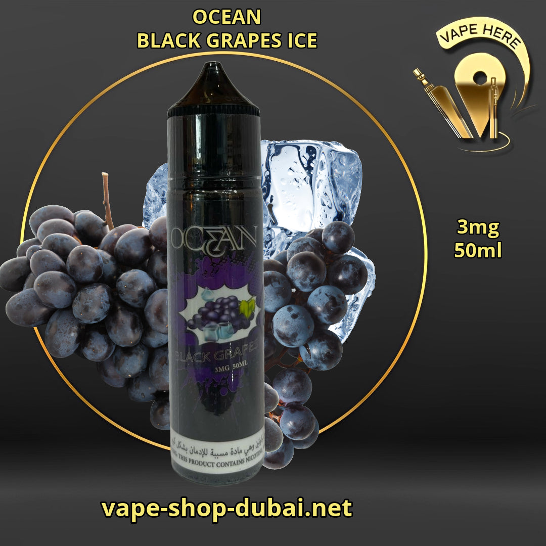 OCEAN E-Juice 3MG 60ml Black Grape Ice UAE Abu Dhabi