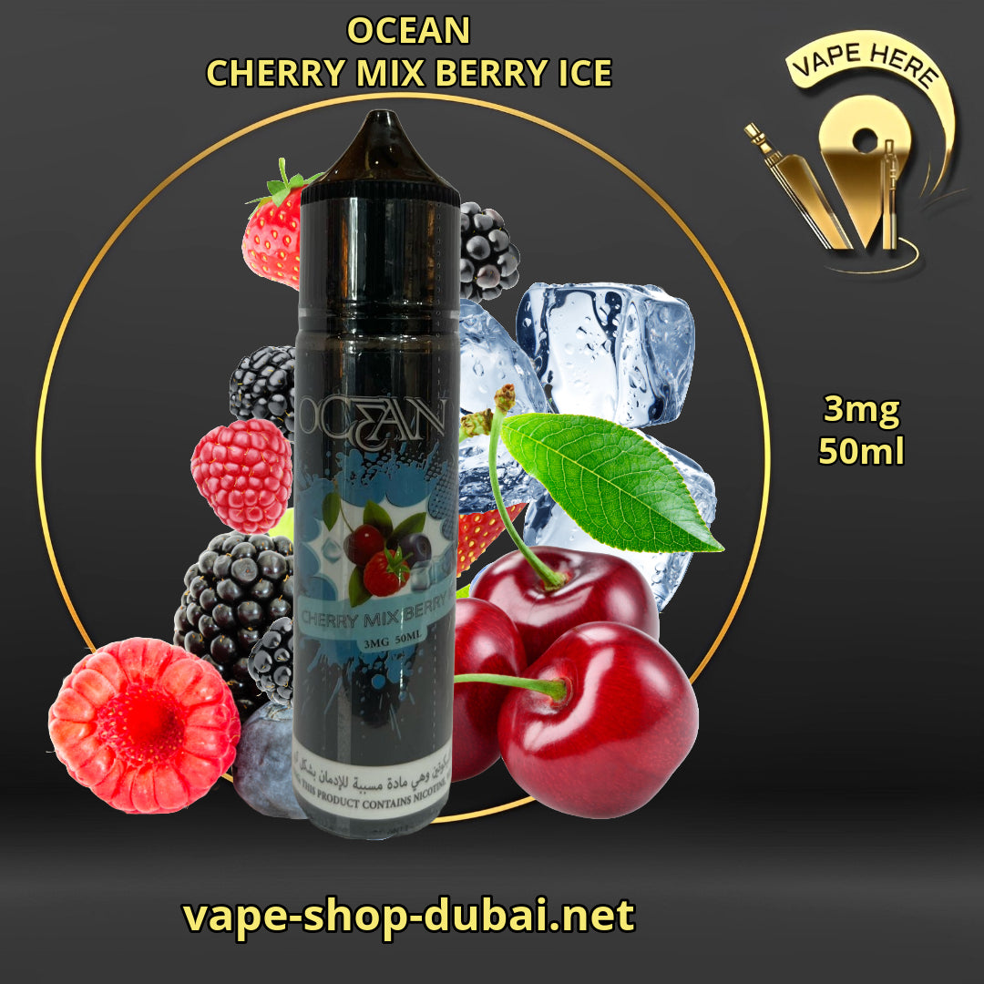 OCEAN E-Juice 3MG 60ml Cherry Mix Berries Ice UAE Sharjah