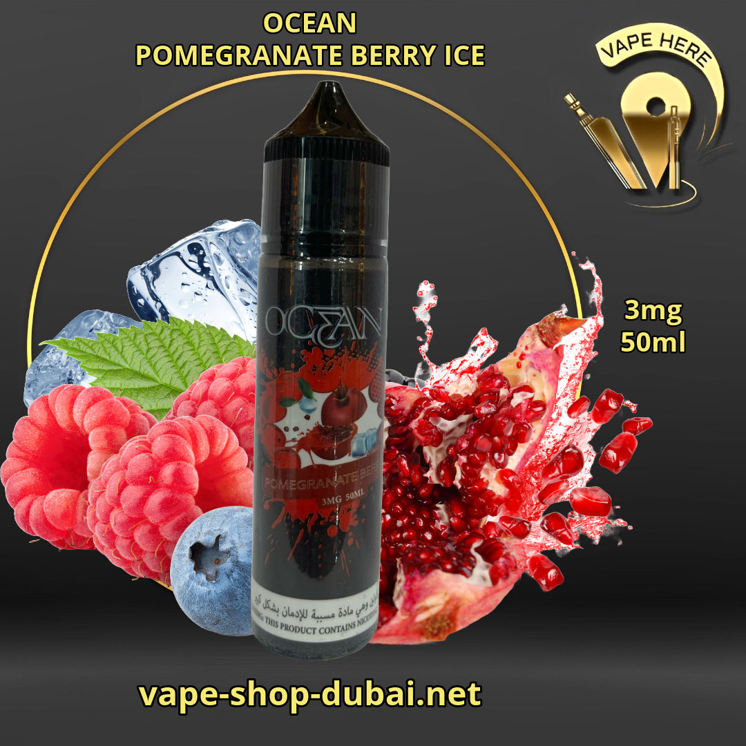 OCEAN E-Juice 3MG 60ml Pomegranate Berry Ice UAE Ras Al Khaimah