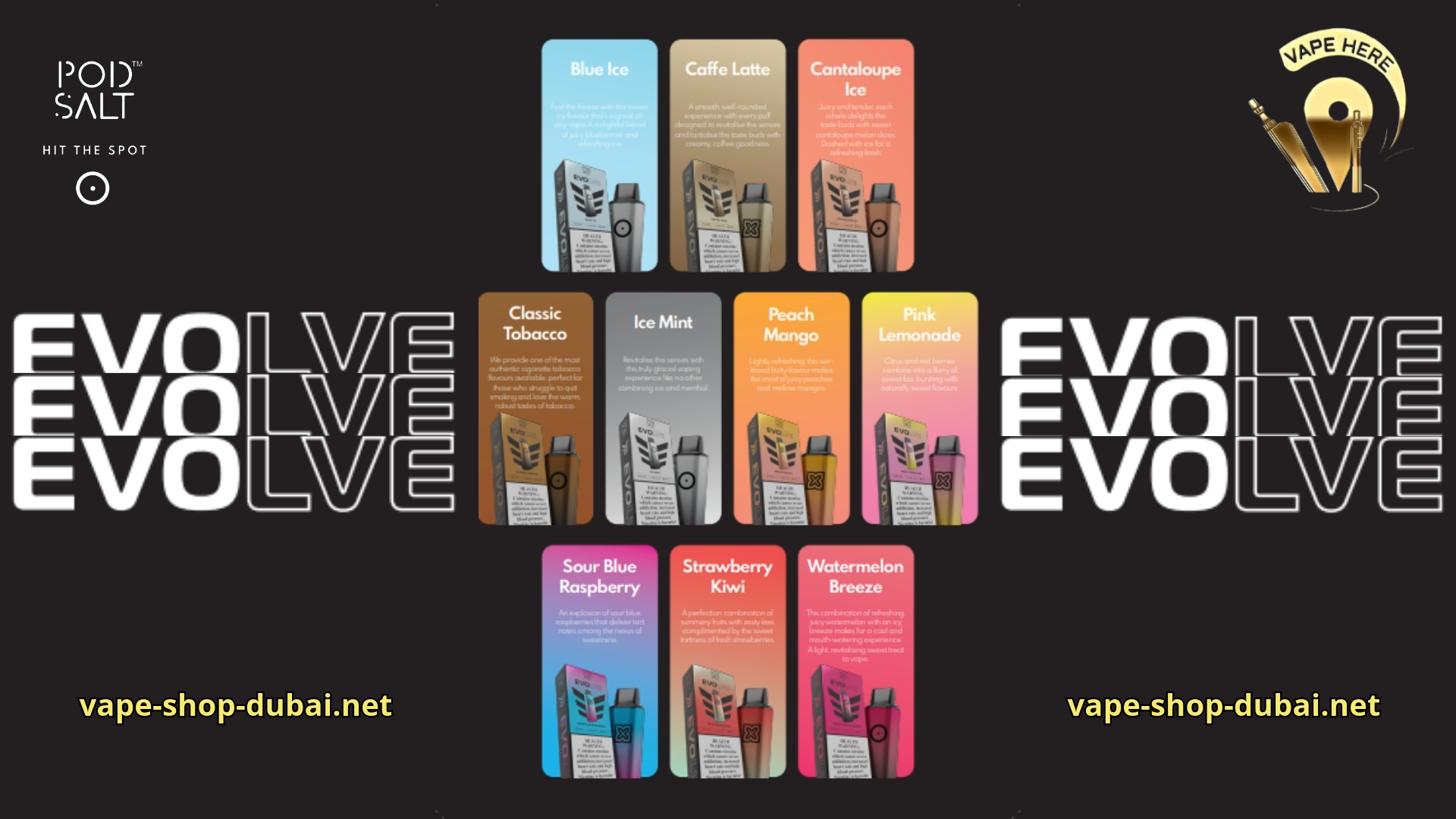 POD SALT EVOLVE 6000 PUFFS DISPOASABLE VAPE