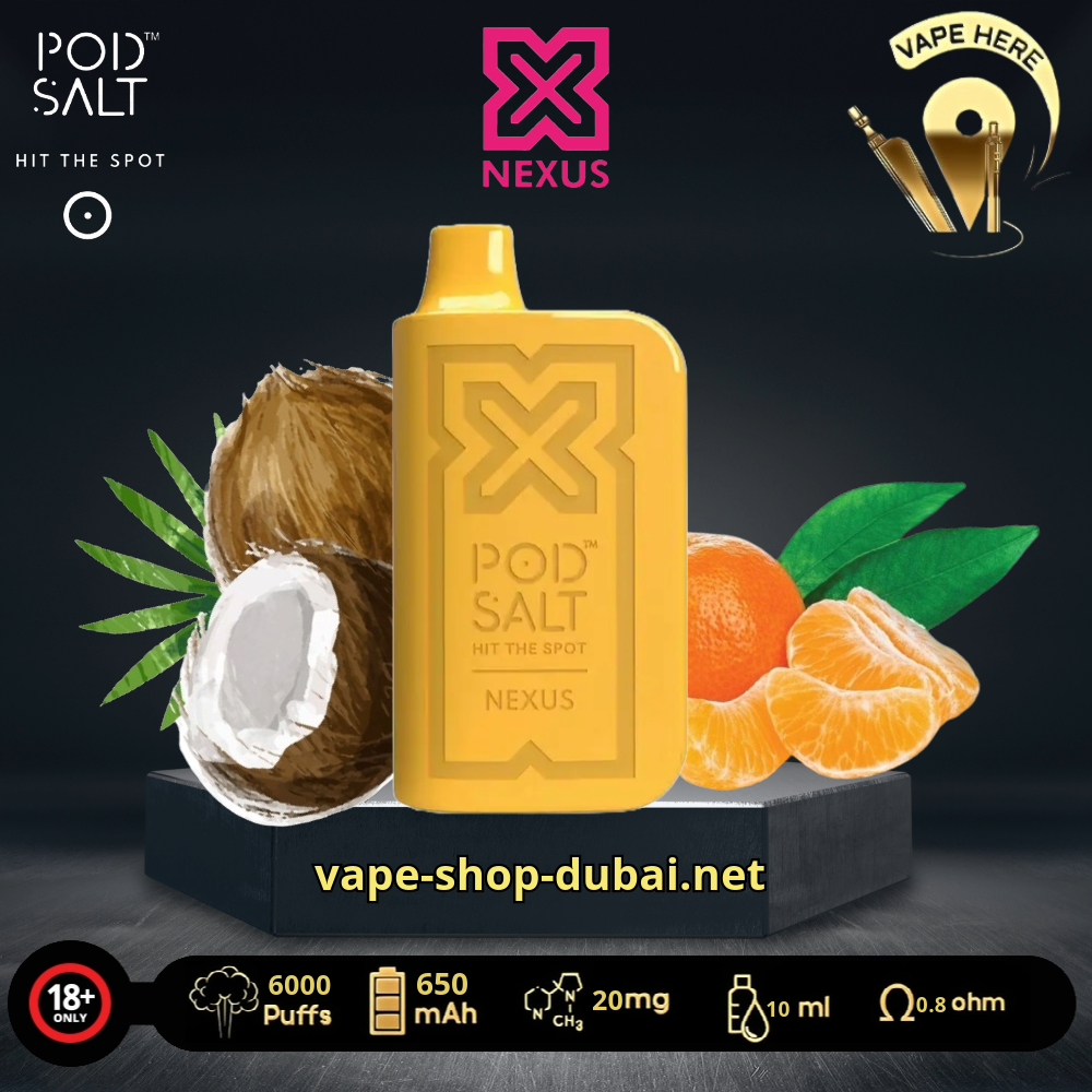 PODSALT NEXUS 6000 PUFFS Disposable Vape UAE DUBAI ABU Dhabi