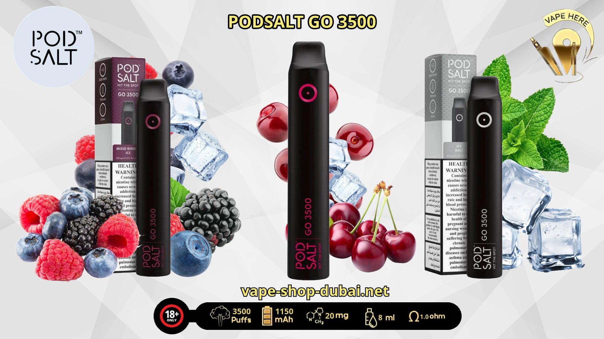 PS GO 3500 PUFFS DISPOSABLE VAPE