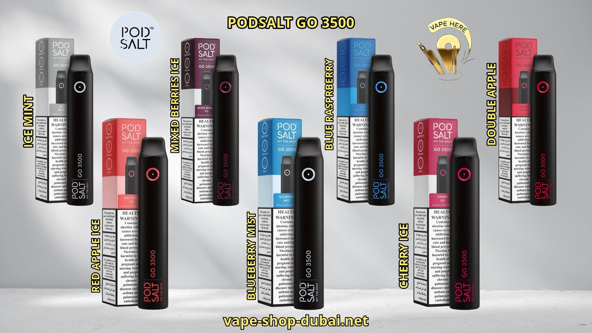 PS GO 3500 PUFFS DISPOSABLE VAPE