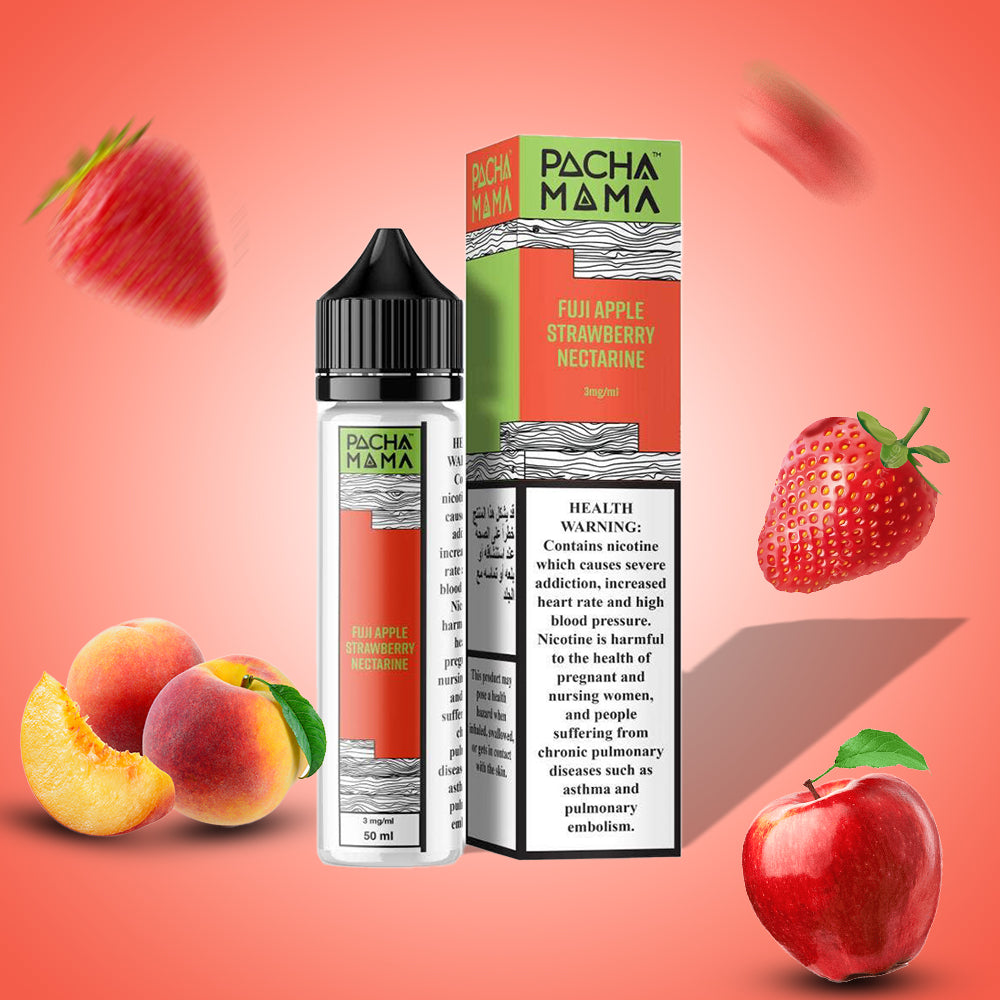 Pacha Mama Juice 20mg ESMA Approved Nic Salt 30ml Fuji Apple Strawberry Nectarine UAE Abu Dhabi