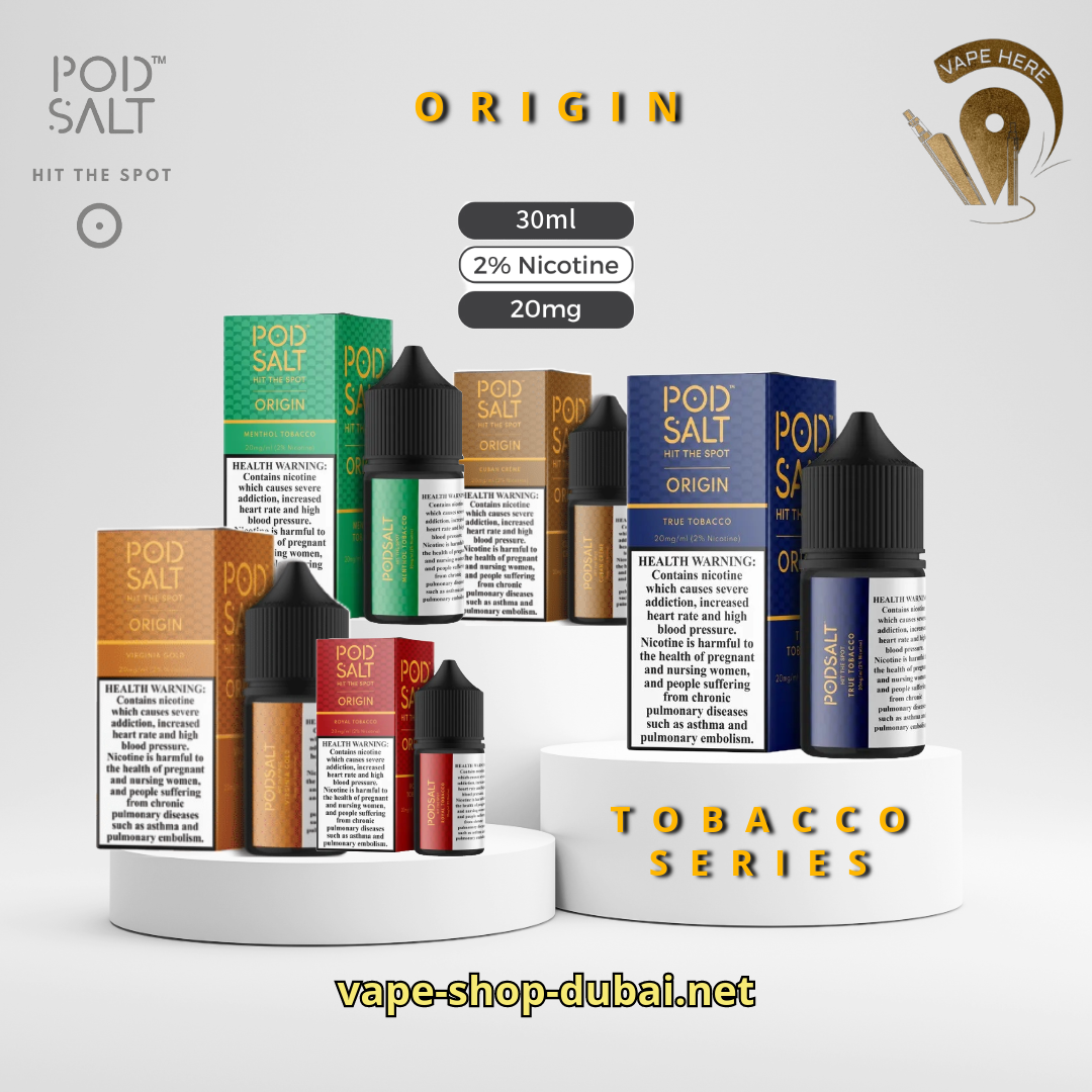 Pod Salt Origin Tobacco Series SaltNic 20MG 30ML Dubai UAE Abu Dhabi