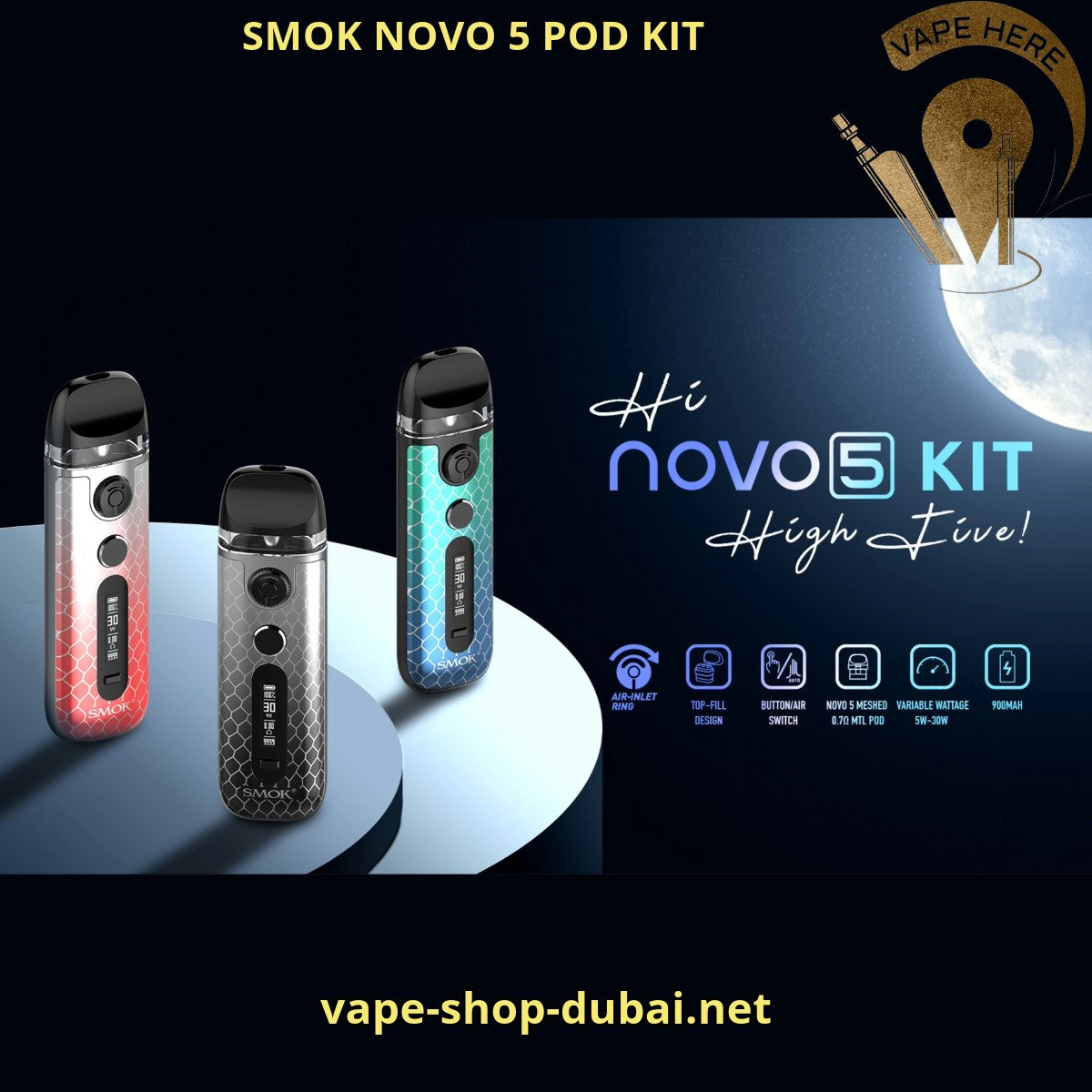 SMOK NOVO 5 POD KIT 900MAH 30W UAE Dubai