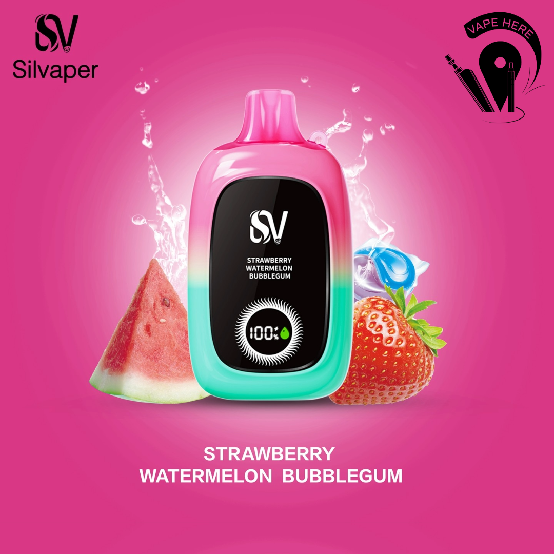 Silvaper 14000 Puffs Disposable Vape Strawberry Watermelon Bubblegum UAE Abu Dhabi