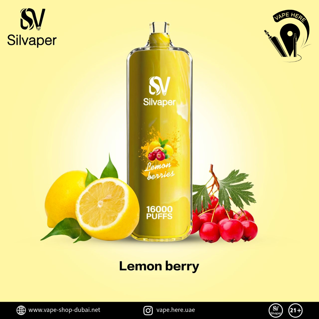 Silvaper Rocket 16000 Puffs Disposable Vape DTL 3mg Lemon Berry UAE Umm Al Quwain