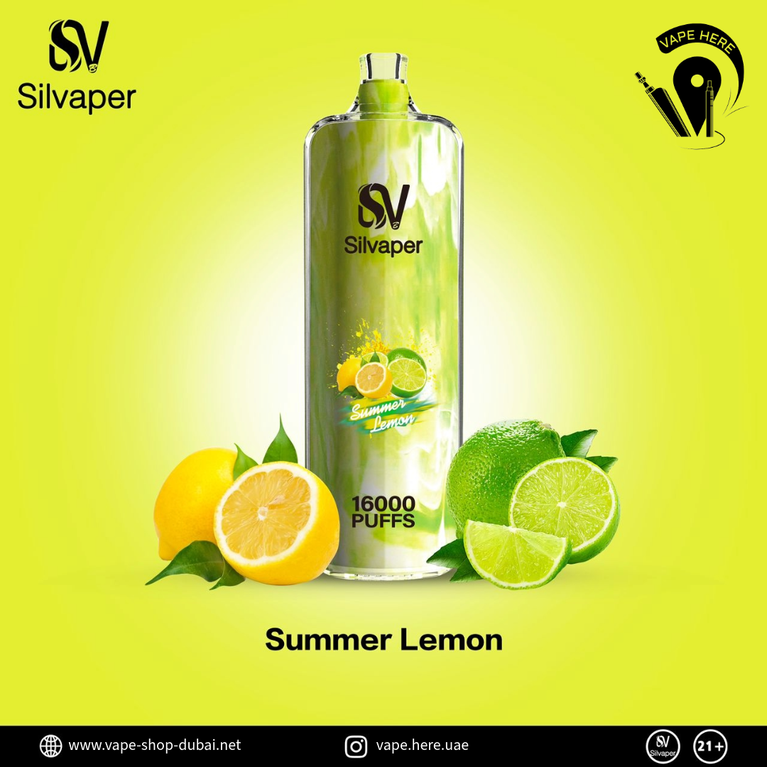 Silvaper Rocket 16000 Puffs Disposable Vape DTL 3mg Summer Lemon UAE Dubai