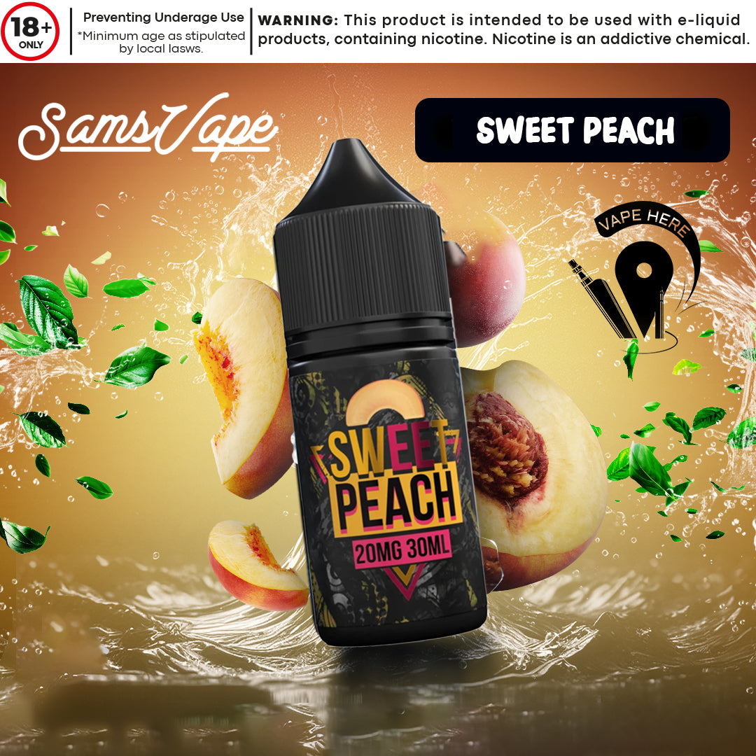 Sweet Peach Saltnic By Sam Vapes UAE Abu Dhabi & Dubai