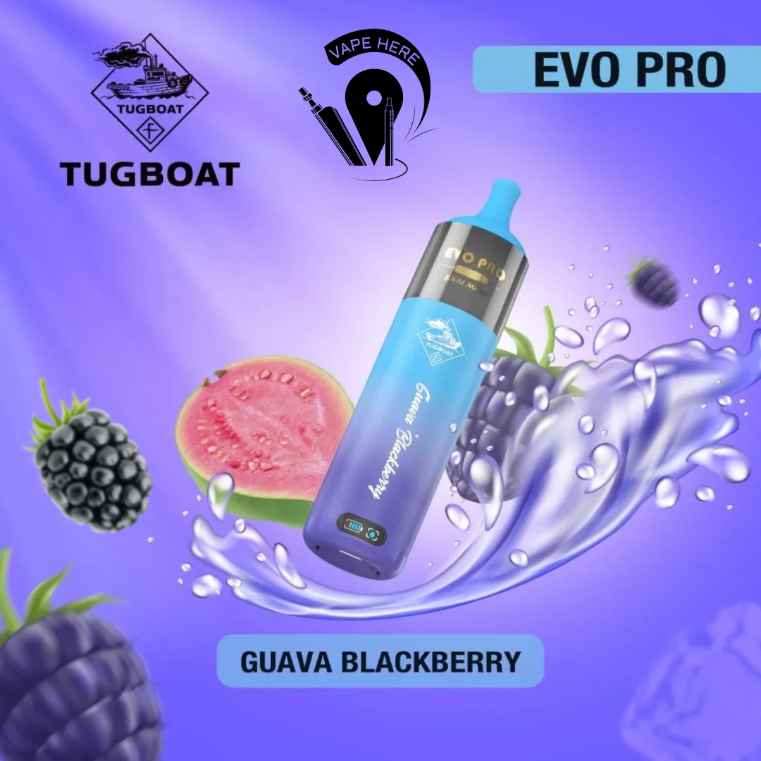 Tugboat EVO PRO 15000 Puffs Disposable Vape Guava Blackberry UAE Abu Dhabi