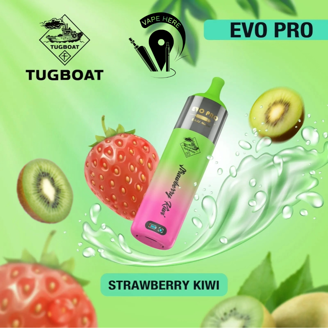 Tugboat EVO PRO 15000 Puffs Disposable Vape Strawberry Kiwi UAE Sharjah