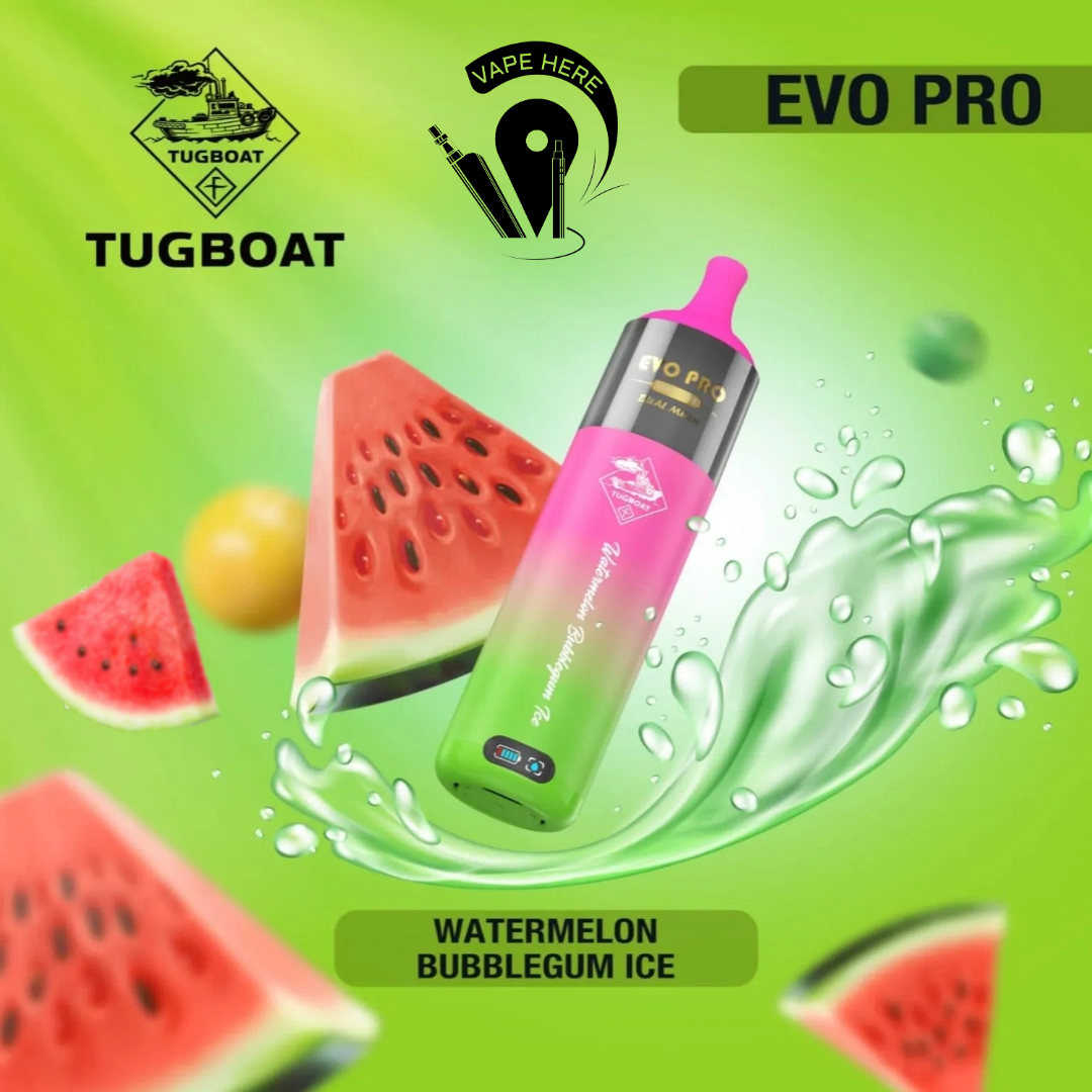 Tugboat EVO PRO 15000 Puffs Disposable Vape Watermelon Bubblegum UAE Dubai