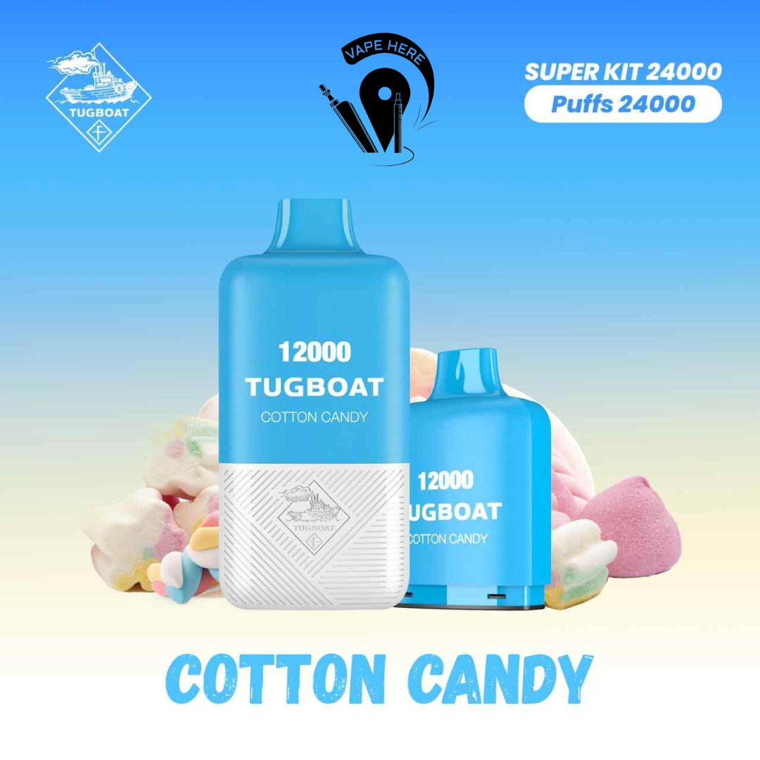 Tugboat Super Kit 24000 Puffs Disposable Vape Cotton Candy UAE Umm Al Quwain