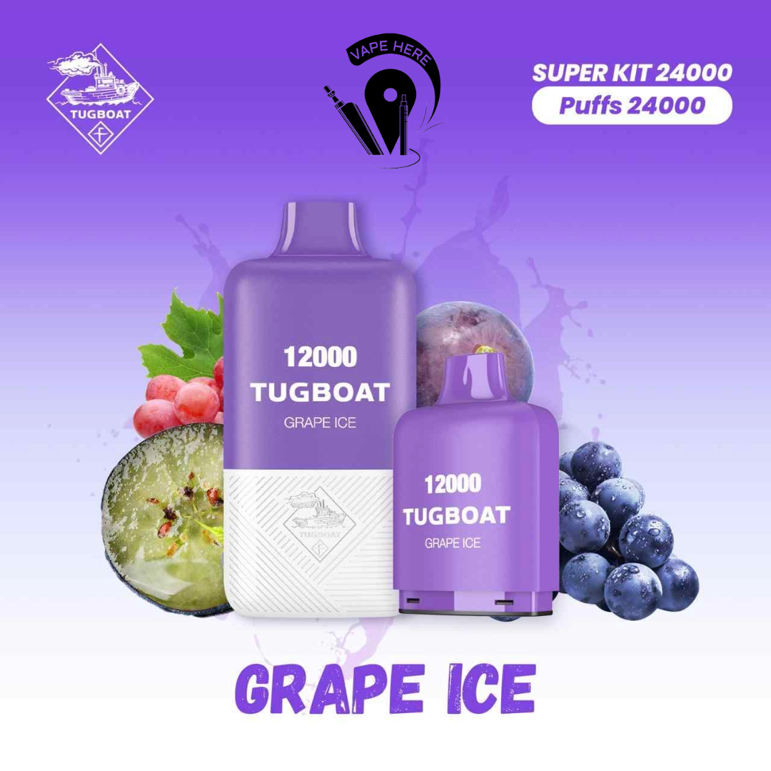 Tugboat Super Kit 24000 Puffs Disposable Vape Grape Ice UAE Ajman