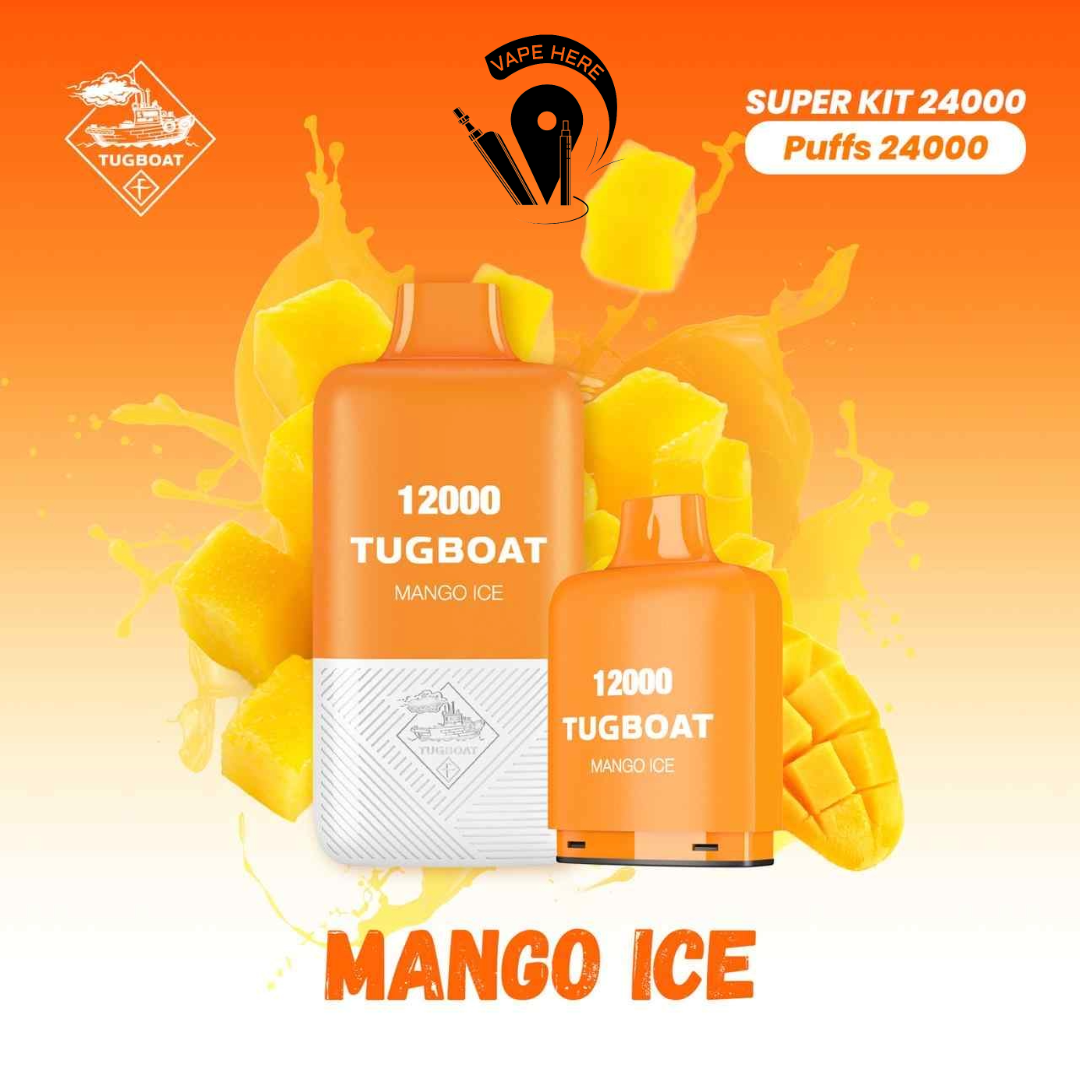 Tugboat Super Kit 24000 Puffs Disposable Vape Mango Ice UAE Dubai