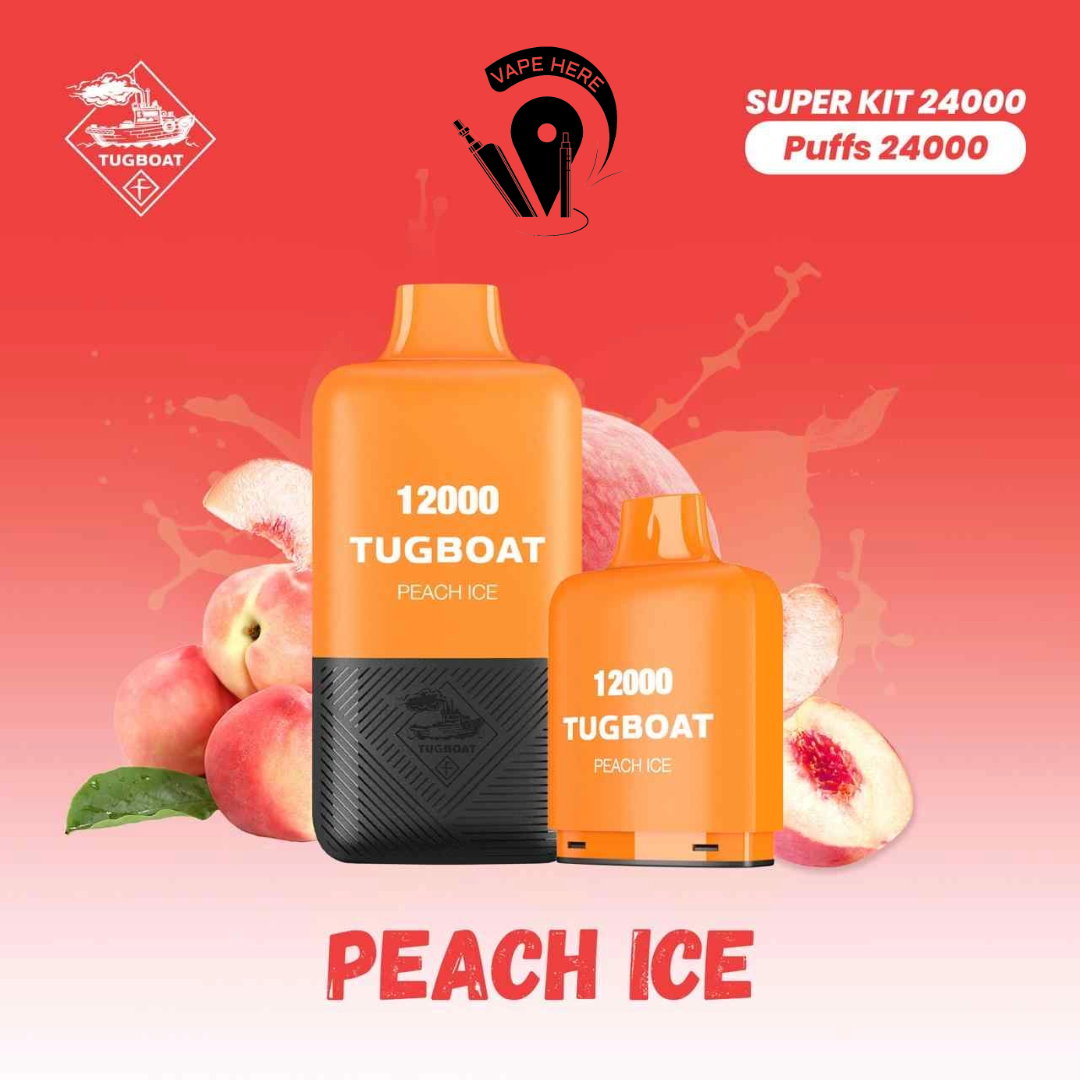 Tugboat Super Kit 24000 Puffs Disposable Vape Peach Ice UAE Al Ain