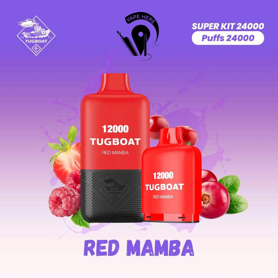 Tugboat Super Kit 24000 Puffs Disposable Vape Red Mamba UAE Dubai