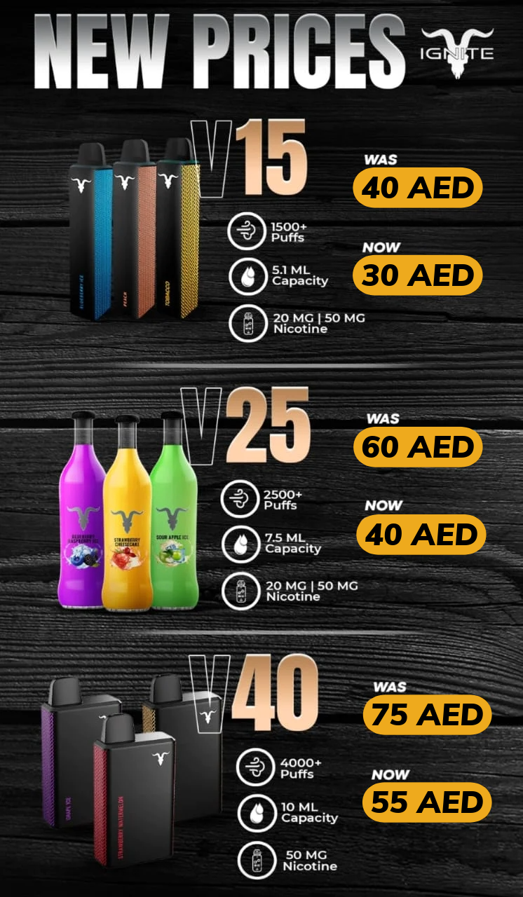 IGNITE – V40 (4000+ Puffs) Disposable Vape UAE Dubai