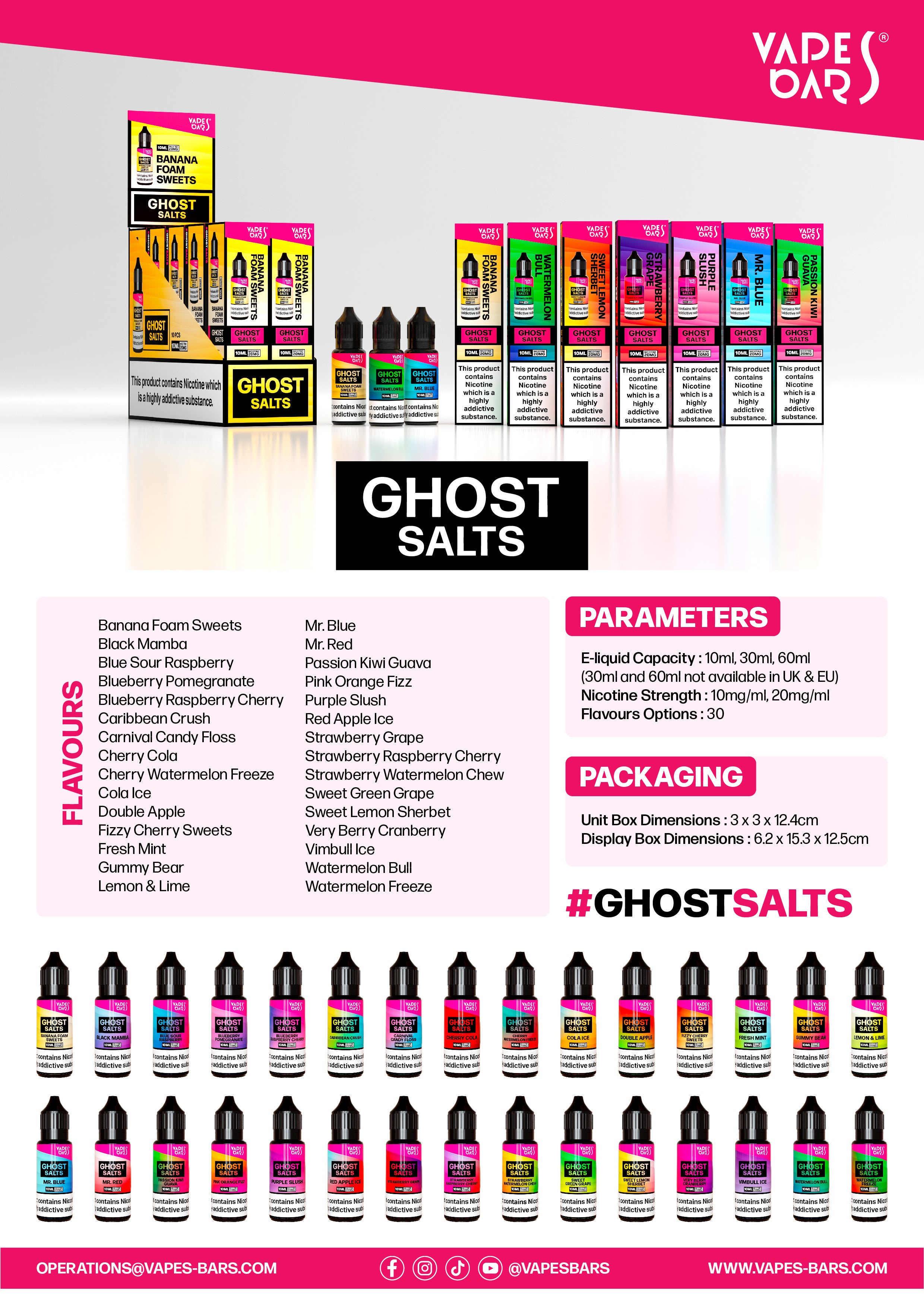 VAPES BARS GHOST SALTS characters