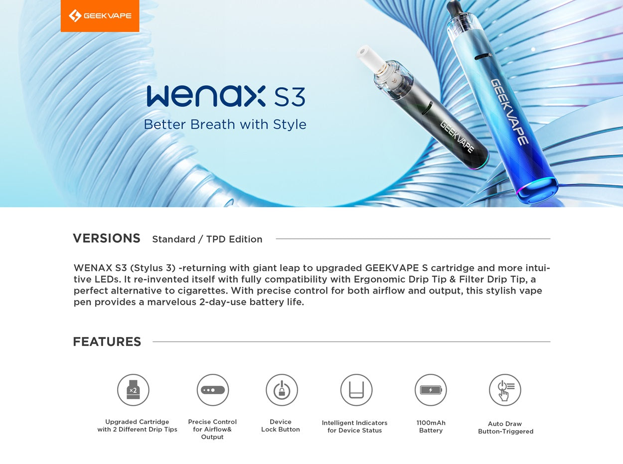 WENAX S3 POD System Features in UAE