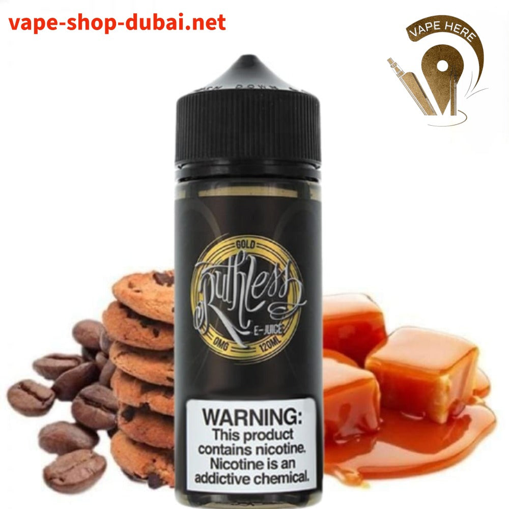 RUTHLESS -GOLD E-LIQUIDES (coffee cookie caramel)