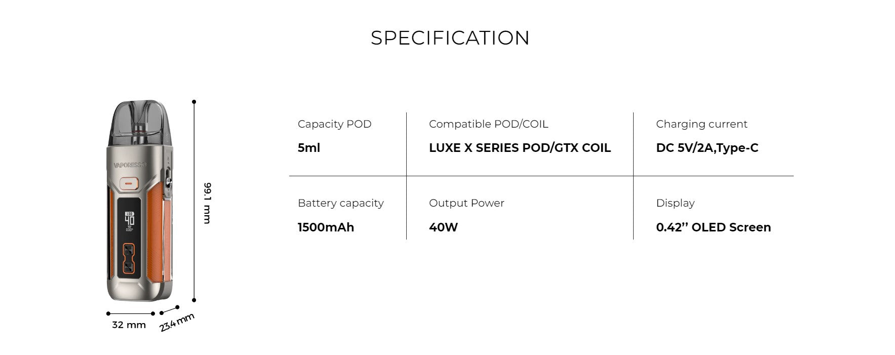 luxe x pro kit specifications