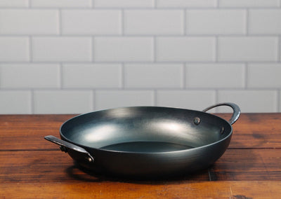 Carbon Steel Chef's Pan with Lid - Hand Forged