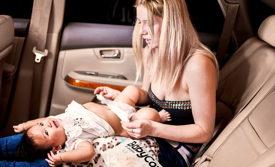 diaper changing in the car