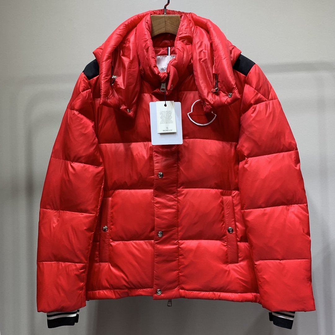 Moncler red Men's  women Fashion Down Jacket Cardigan Coat n