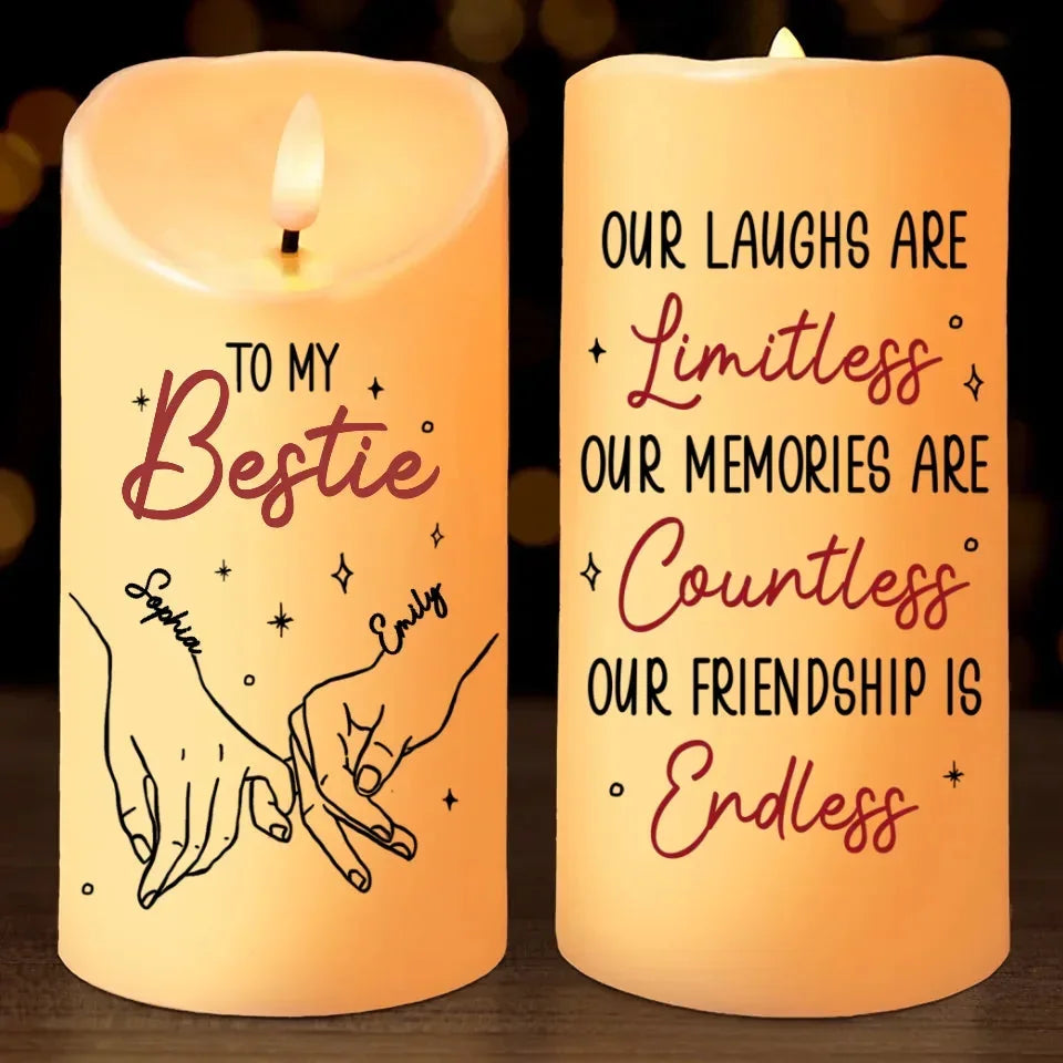 We Are Best Friends Forever - Bestie Personalized Custom LED Candle - Christmas Gift For Best Friends, BFF, Sisters