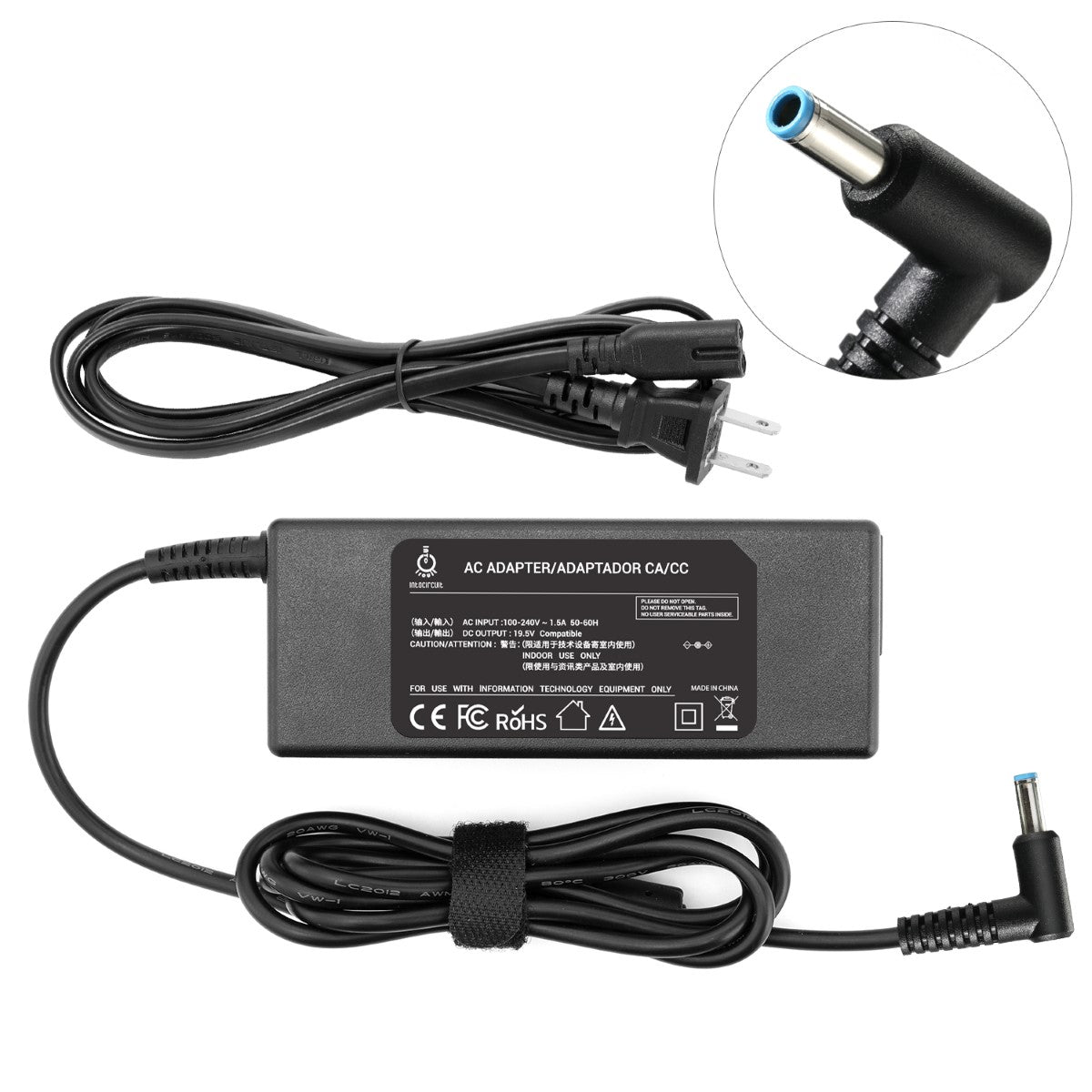 Power4Laptops AC Adapter Laptop Charger Power Supply Compatible with HP  Pavilion 17-F045NR