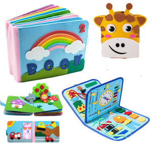 Kids Felt Sensory Book Montessori Baby Activity  Books Educational Toys For Children 2-6 Years - KenjaStudios